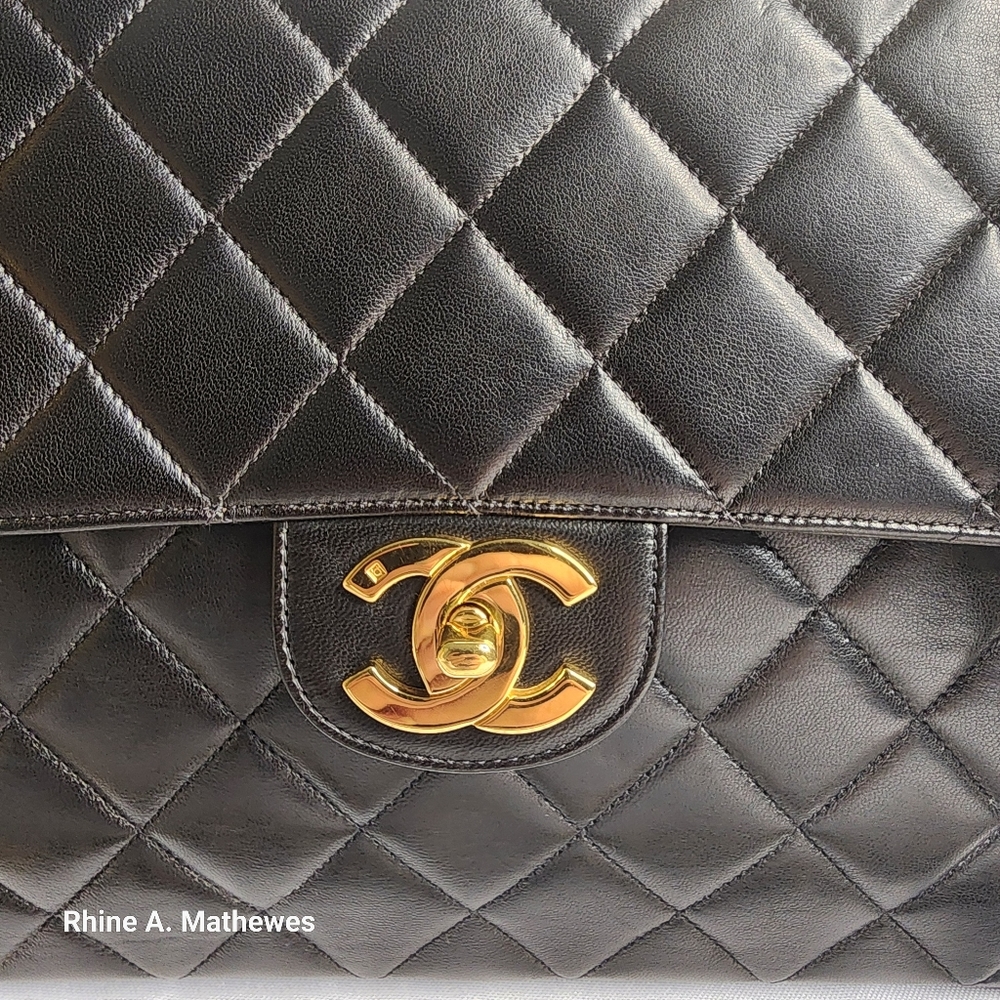 CLASSIC CHANEL JUMBO FLAP 30 24k PLATED GHW - Picture 3 of 16